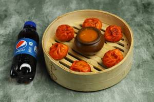 Veg Tandoori Momos + Pepsi