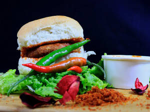 Schezwan Vada Pav With Cheese