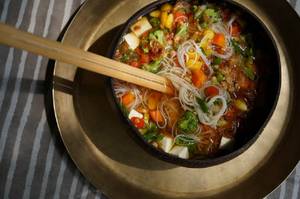 Pan Asian Broth With Rice Glass Noodles