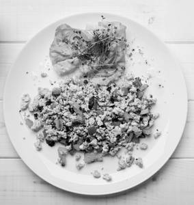 3 Egg Whites Scrambled  With Veggies