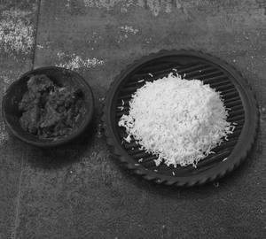 Steamed Rice + Mutton Kosha (6 Pieces)