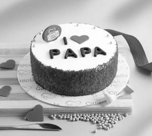 Father's Day Special I Love Papa Eggless Red Velvet Cake [500 Grams]                    