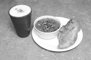 Aloo Sabji Samosa With Lassi