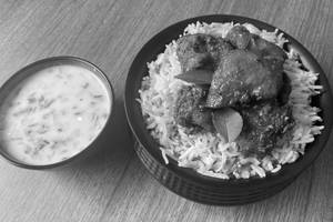 Chicken Biryani Rice + Kebab