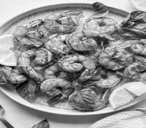 Wok Tossed Lemon Basil Prawns - Starter