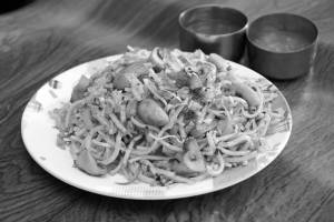 Mushroom noodles
