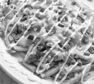 Chicken loaded cheesy french fries