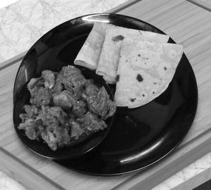 3 Chappathi + Chicken Roast