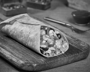 Chipotle Paneer Wrap With Creamy Hummus