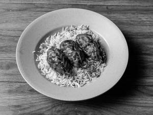 Chicken Rice Bowl With (3pcs) Schezwan Momos