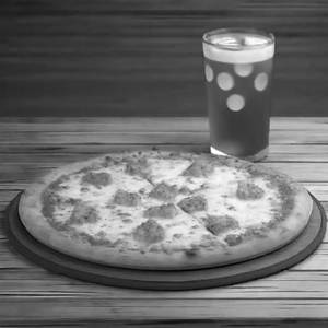 Chicken Cheese Pizza + Ice Tea