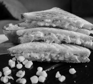 Corn cheese grilled sandwich