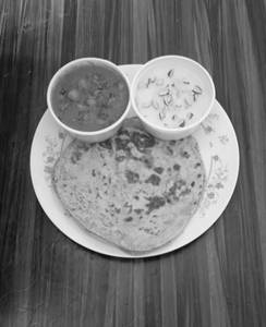 Plain Paratha [3 Pcs] + Chole + Kheer [250 Gm]