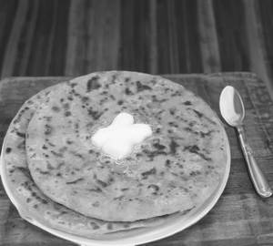2 Aloo Paratha with Butter 