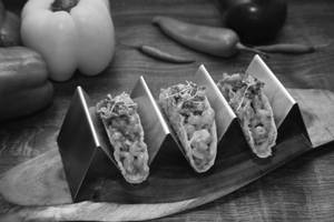 Beer Battered Avocado Tacos, Corn And Scallion Kimchi