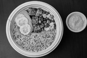 Brown Rice With Grilled Paneer