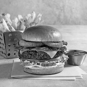 Smokehouse Lamb Burger with Bacon