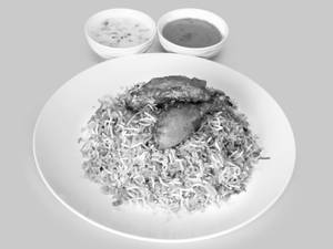 Chicken Leg Egg Biryani