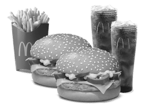 Burger Combo for 2: Grilled Chicken & Cheese