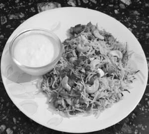 Veg Dum Biryani with Raita