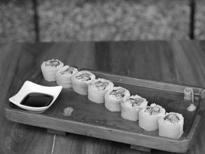 Teriyaki Prawn Bell Peppers Smoked Salmon Uramaki