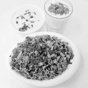 Tawa Pulao with Raita and Pickle and 1 Butter milk