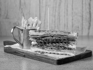 Ham And Cheese Melt On Brioche Sandwich