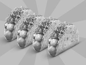 4 Crispy Potato Tacos @ 66 each