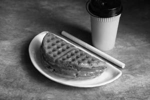 Nutella Waffle Sandwich & Cold Coffee