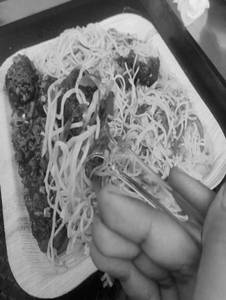 Paneer Noodles + Veg Manchurian