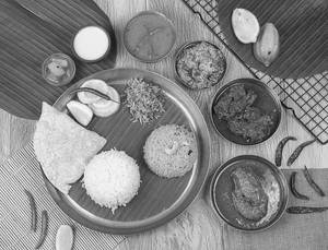 Jumbo Prawn Malaicurry(1 Pc) Maharaja Thali