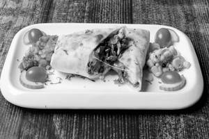 Beef Fajita Tortilla Sandwich.