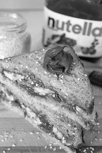 Peanut Butter + Nutella Chocolate Sandwich