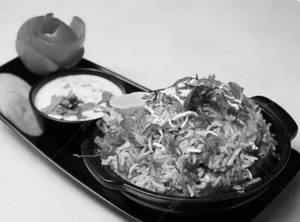 Paneer Biryani with Fried Paneer Momos