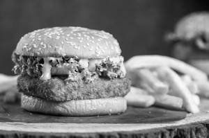 Paneer Cheese Burger with Fries
