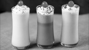 Vanilla Milkshake + Chocolate Milkshake