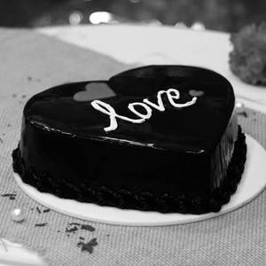 Double Heart Love Chocolate Cake