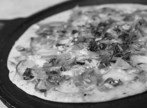Uttapam [with coconut chutney+sambhar+garlic chutney]