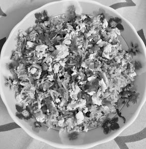 Egg Brown  Rice Mix