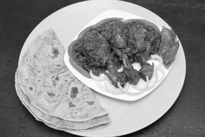 Chicken Ghee Roast With Tawa Roti 