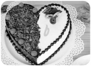 Heart Shape Black Forest Cake Eggless