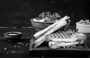 Grilled veg mayonnaise cheese sandwich