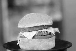 Double Down Cheese Aloo Tikki Burger
