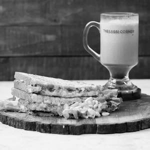 Corn N Cheese Sandwich With Cold Coffee