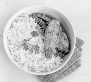 Rice + fish curry bowl+cold drinks