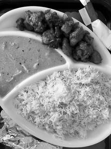Rice With Dal And Chicken 65