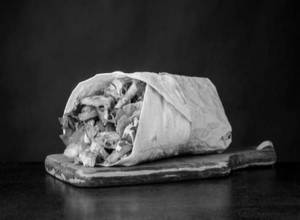 Chicken Rumali Shawarma With Salad