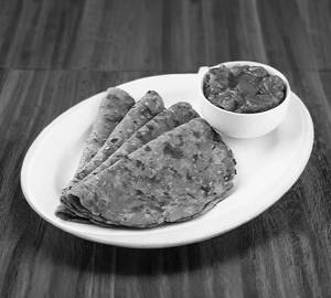 Methi Paratha with Sabji Combo (3 pcs)