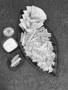 Arabian Shawarma On Plate With Fries 
