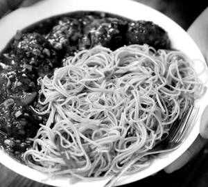 Veg Manchurian + Veg Chowmine